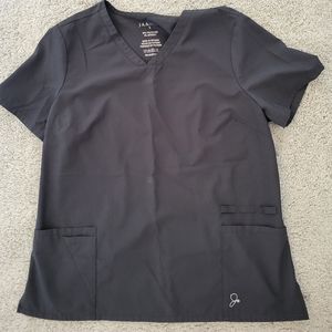Black Jaanuu Short Sleeve Scrub Top Women's L, Lightly Worn